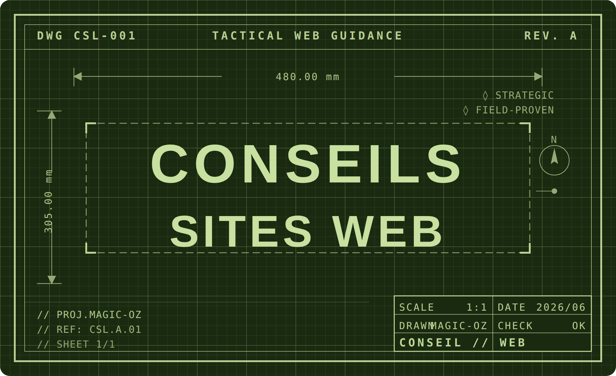 lien vers la page de conseils de création de page web 